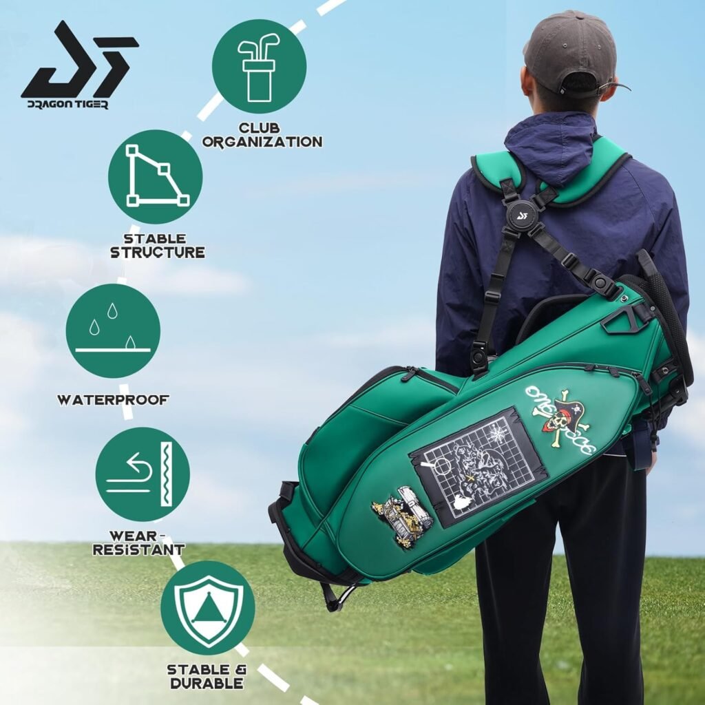 dragon tiger waterproof golf stand bag specs