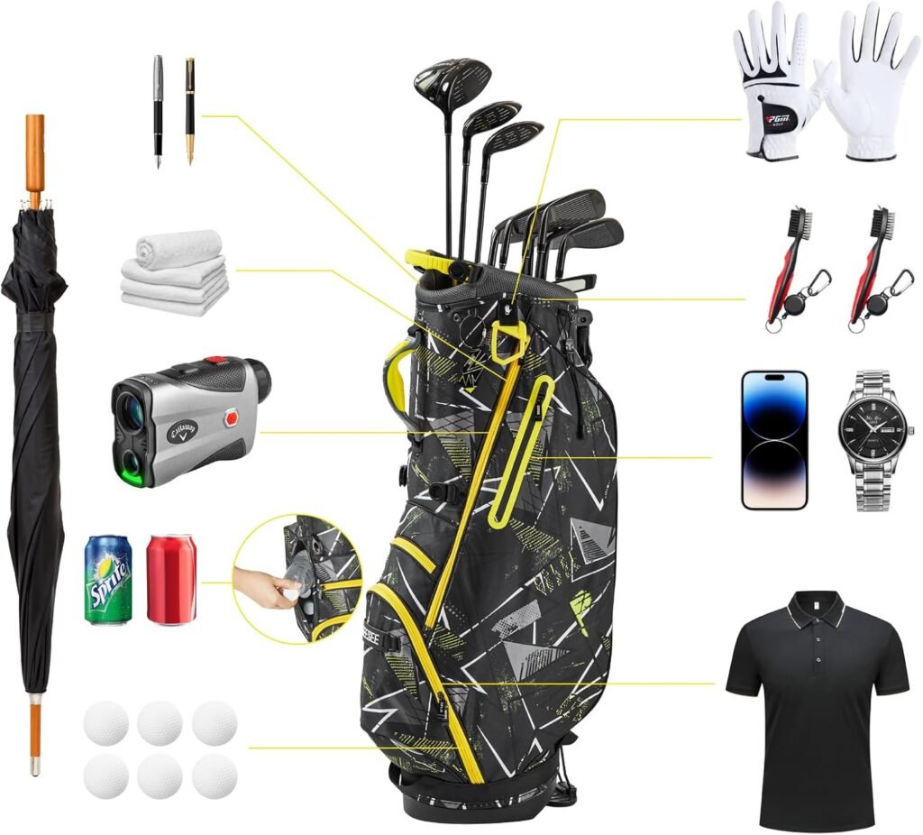 geesee waterproof golf stand bag features